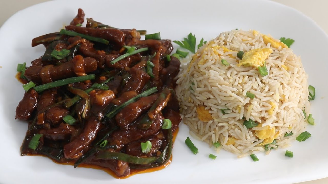 Fried Rice, Beef Chili, Vegetable